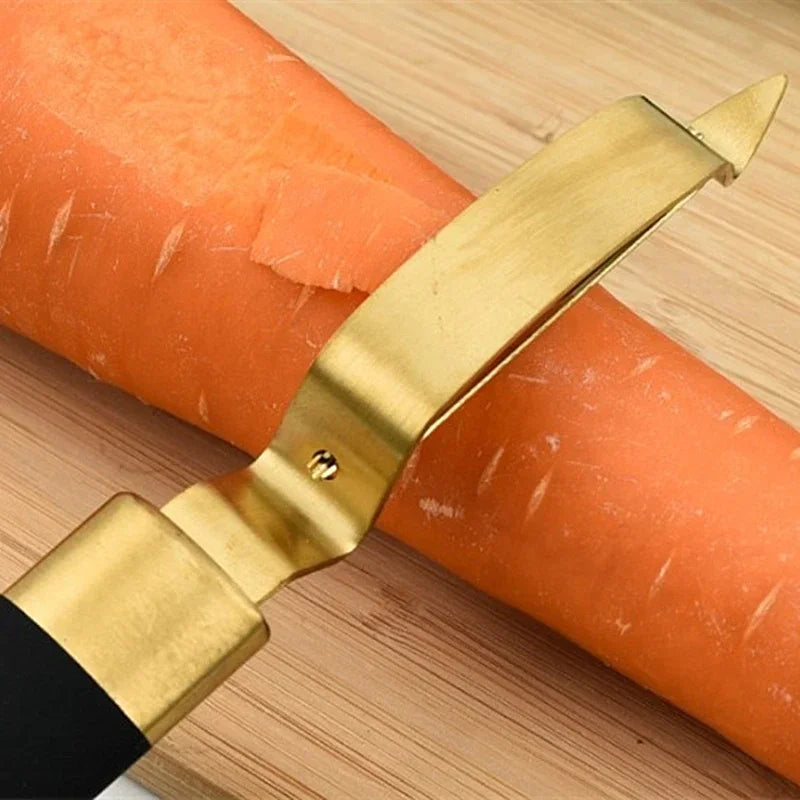 Stainless Steel Apple Peeler & Grater - Gold & Black