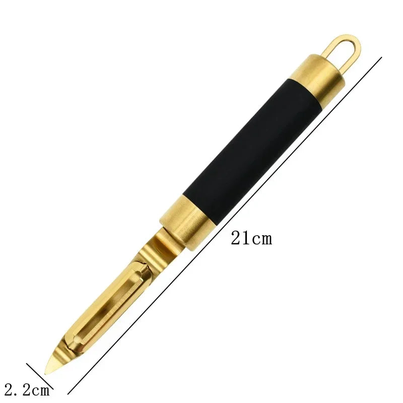 Stainless Steel Apple Peeler & Grater - Gold & Black